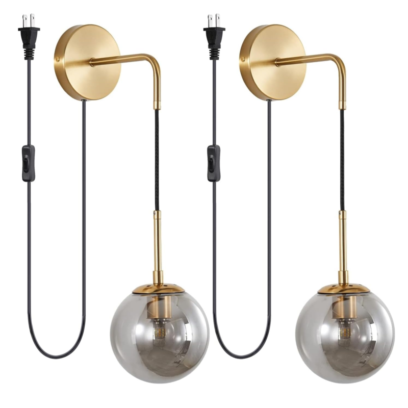 Golden Wall Sconce - Modern Industrial Lighting For Bedroom & Living Spaces