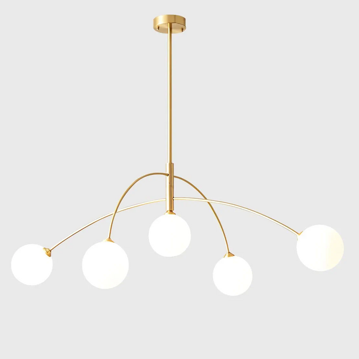 KCO Matt Black 5 Light Sputnik Chandelier
