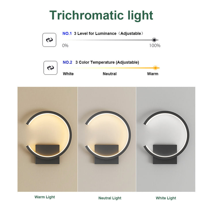 KCO Square Black Wall Lamp LED Sconce 