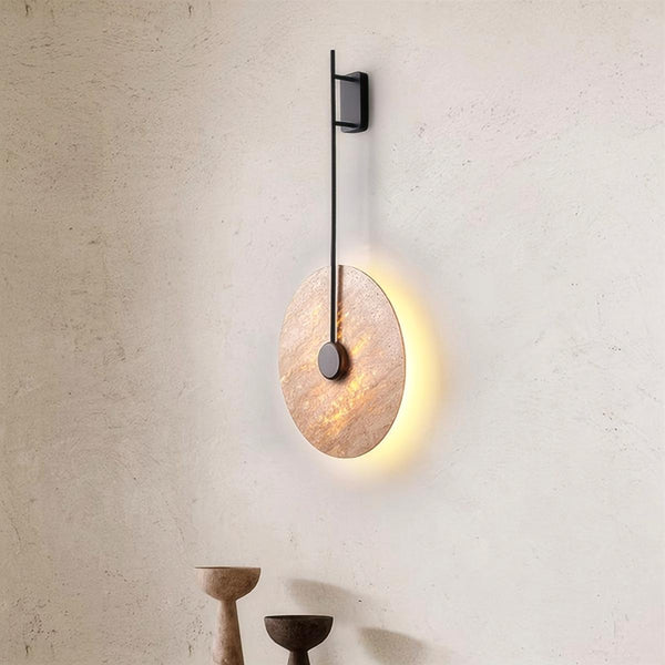 KCO Vintage Round Yellow Travertine Wall Lighting (W8083)