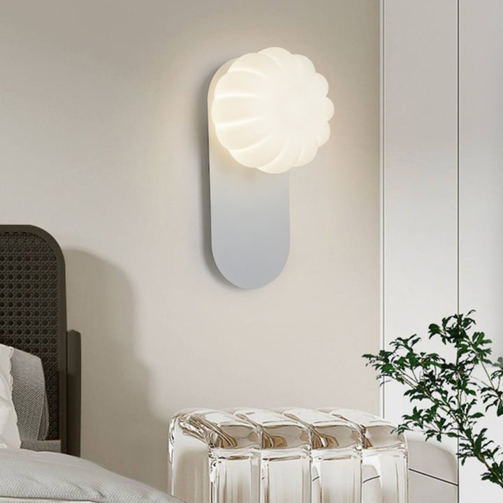 KCO Mid Century Modern Outdoor Wall Sconce White Wall Lamp Metal Wall Light Fixture (W8082)