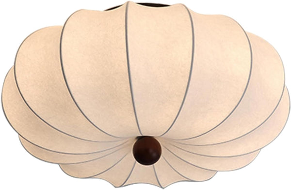 KCO Lighting White Fabric Flush Mount Ceiling Light（C9075）
