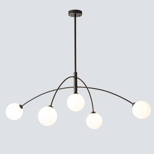 KCO Matt Black  5 Light Sputnik Chandelier