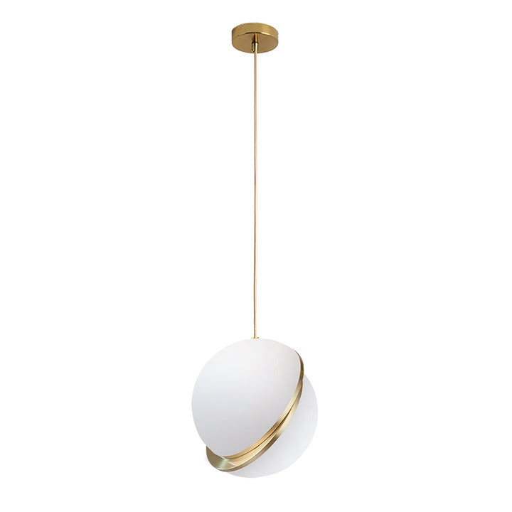 KCO Modern Crescent Globe Pendant Light for Bedroom and Living Room