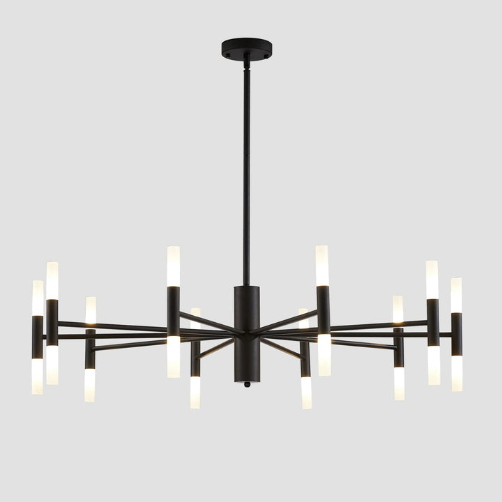 Modern LED Sputnik Chandelier 20-Light Black Luxury Round Pendant Lighting