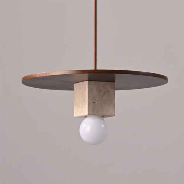 KCO Nordic Natural Stone Pendant Light Yellow Travertine Pendant Lamp (L7196)