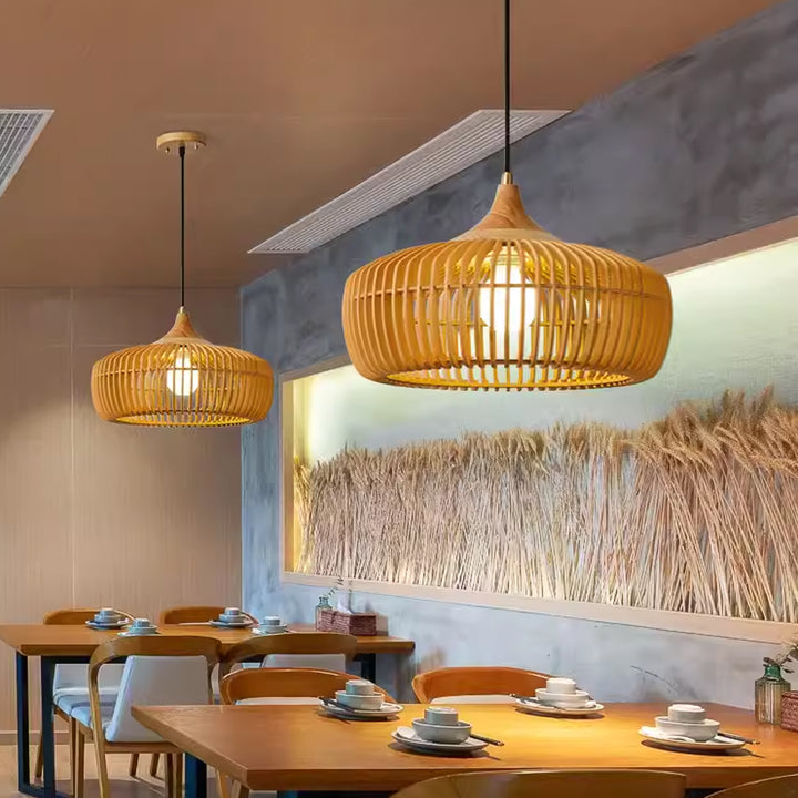 KCO Natural Wood Pendant Light for Kitchen Island (L7200)