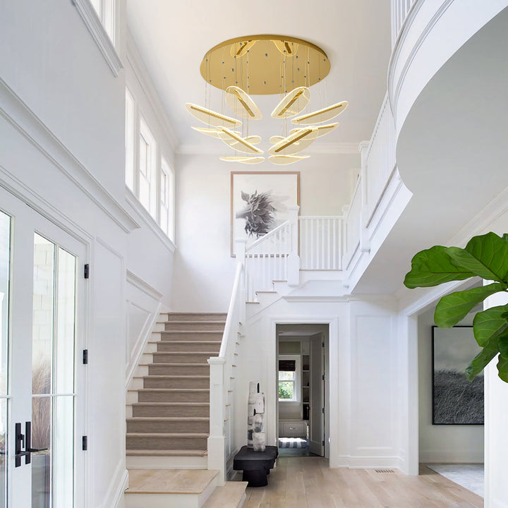KCO Warm Light 3000K LED Chandelier With Acrylic Petals (L7031-12)