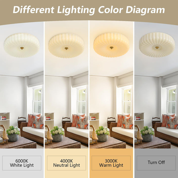 KCO Nordic Large Round LED Flush Mount Ceiling Light (C9066)