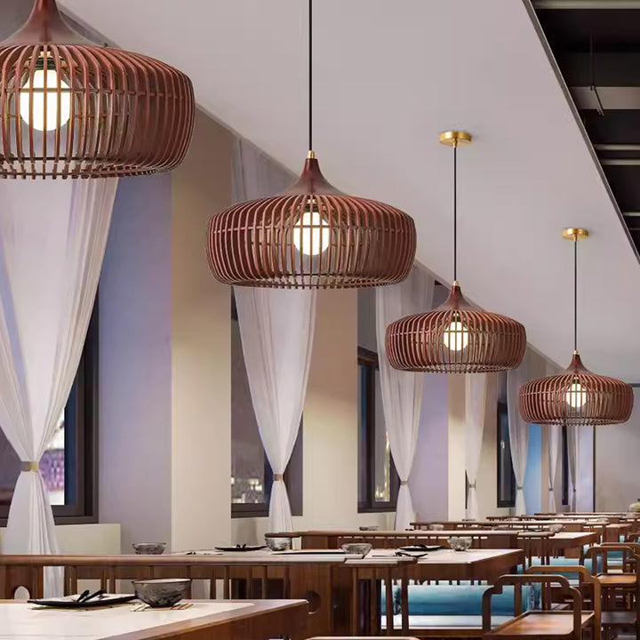 KCO Natural Wood Pendant Light for Kitchen Island (L7200)