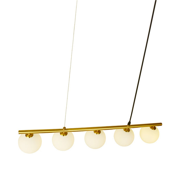 KCO 5-Light Antique Brass Chandelier Linear Metal Pendant Lamp(L7114)