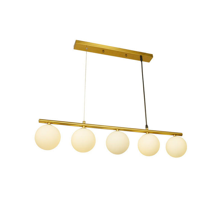 KCO 5-Light Antique Brass Chandelier Linear Metal Pendant Lamp(L7114)