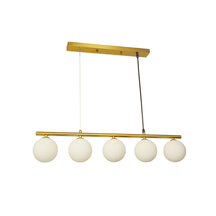 KCO 5-Light Antique Brass Chandelier Linear Metal Pendant Lamp(L7114)