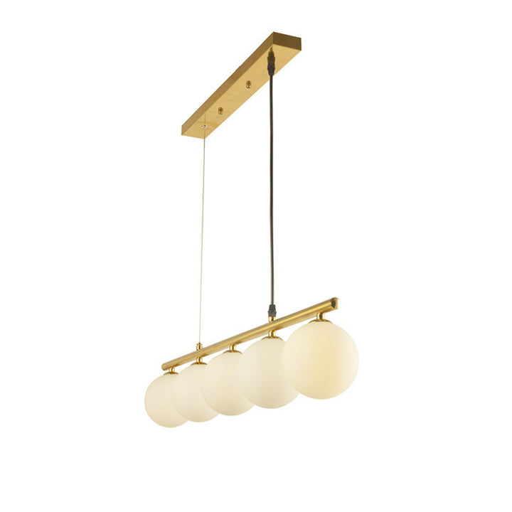 KCO 5-Light Antique Brass Chandelier Linear Metal Pendant Lamp(L7114)
