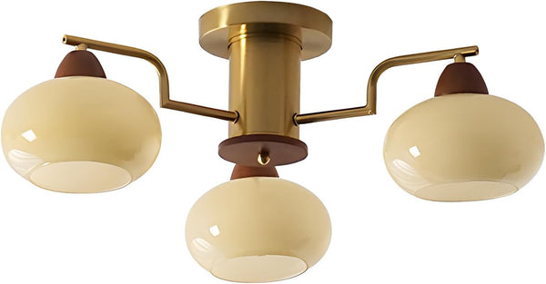 KCO Globe Sputnik Chandelier Gold Flush Mount Ceiling Light Fixture Modern Bedroom Ceiling Lights  Glass Chandelier (L7240)