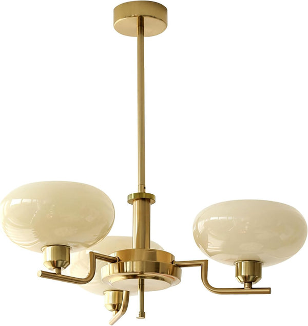Mid Century Brushed Brass Light Fixture Vintage Pendant Light(L7233)
