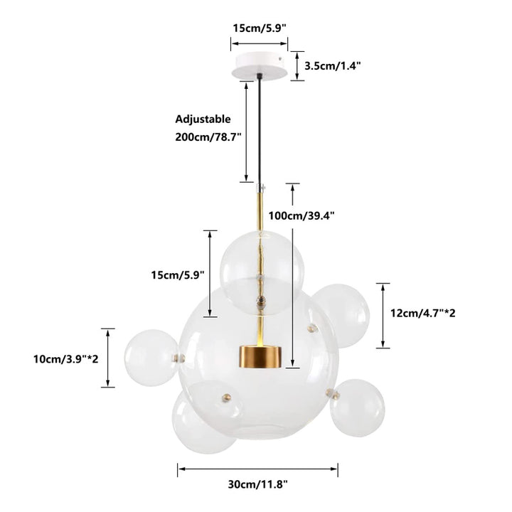 KCO Modern Artistic Bubble Chandelier with Ball Glass (L7058)