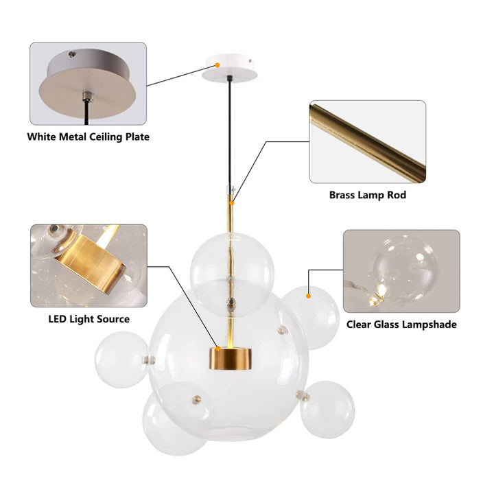 KCO Modern Artistic Bubble Chandelier with Ball Glass (L7058)
