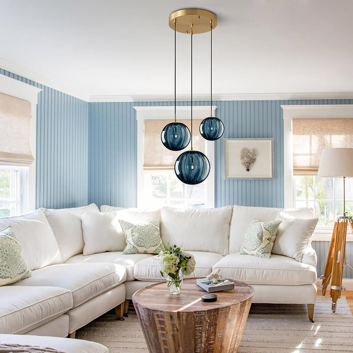 KCO Modern Large Blue and Grey Pendant Lights with 3 Sizes (L7165)