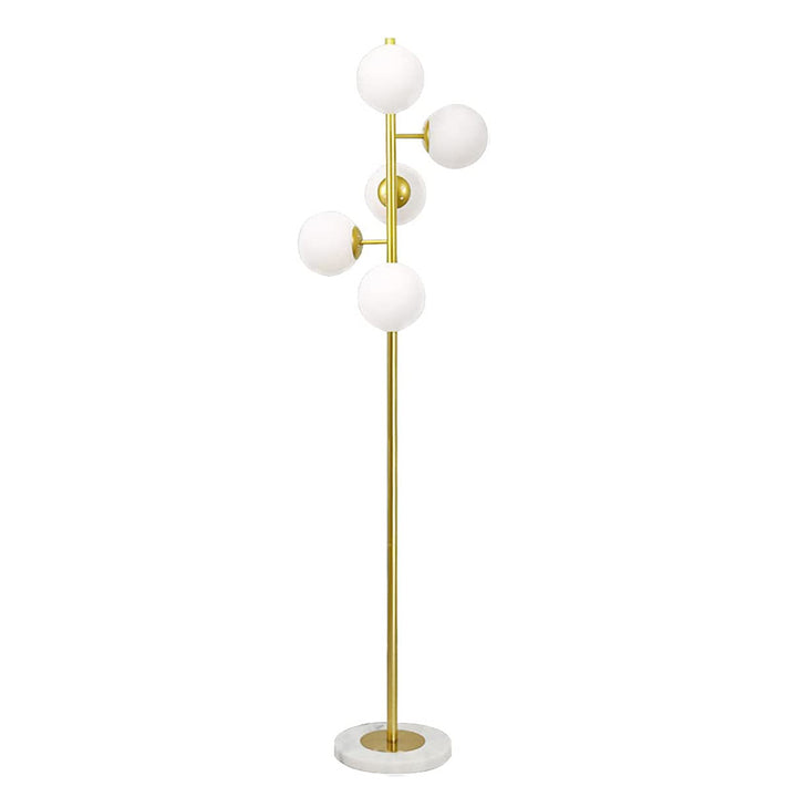 KCO Contemporary LED Standing Light 5-Light Glass Globe Floor Lamp
