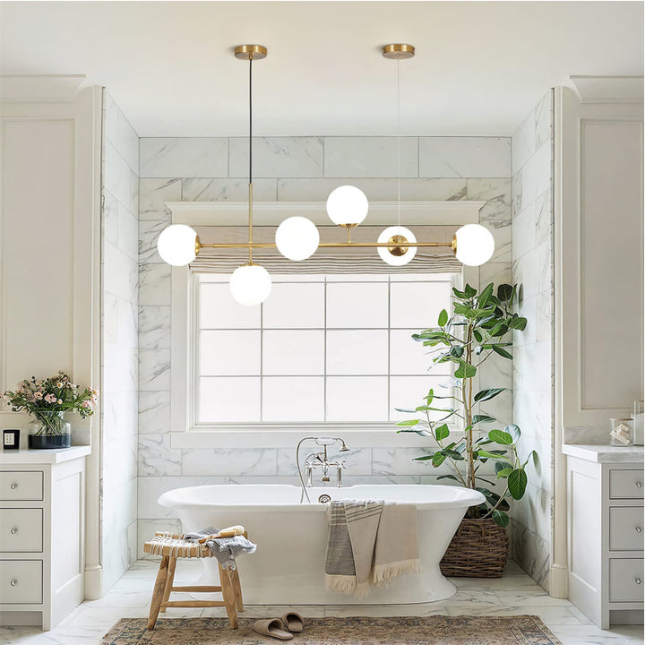 KCO Mid Century Brass Chandelier Gold Sputnik Pendant Light(L7118)