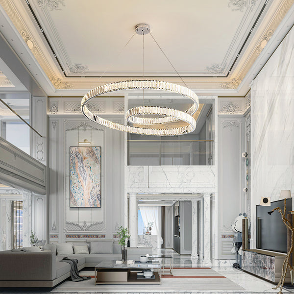 KCO Modren Crystal Ring LED Chandelier