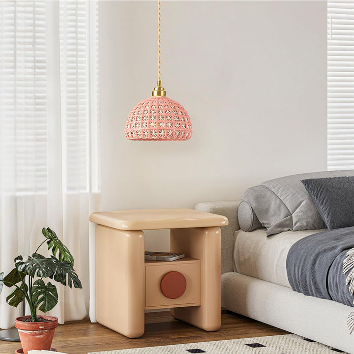 KCO Modern Ceramic Pendant Light White Pink Blue Hanging Lamp (L7216)