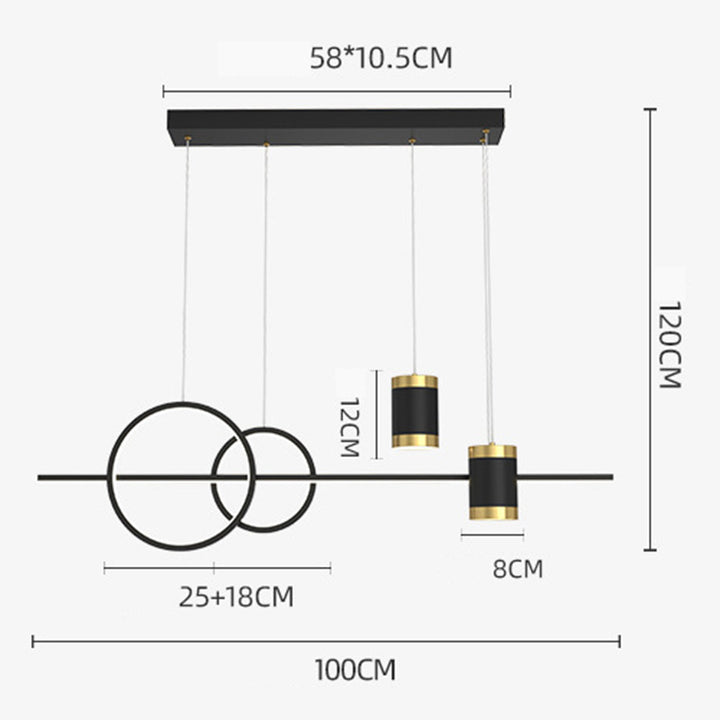 KCO Hightlight LED Multi-shape Combination Pendant Lights (L7148)