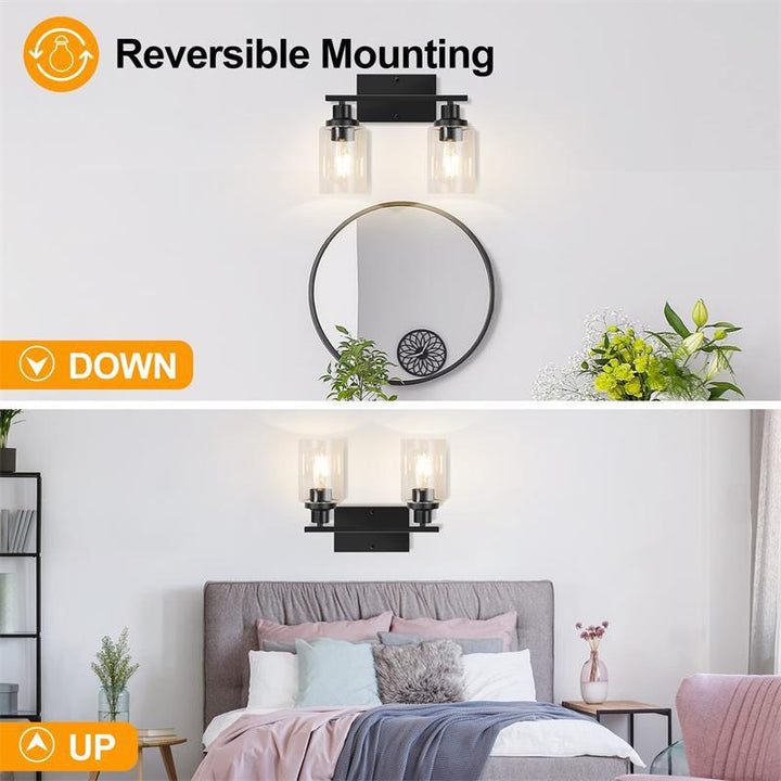 KCO 2-Lights Wall Sconces Bathroom Vanity Light for Mirror(W8054)