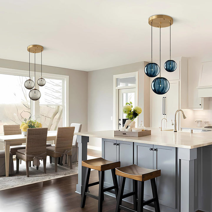 KCO Modern Large Blue and Grey Pendant Lights with 3 Sizes (L7165)