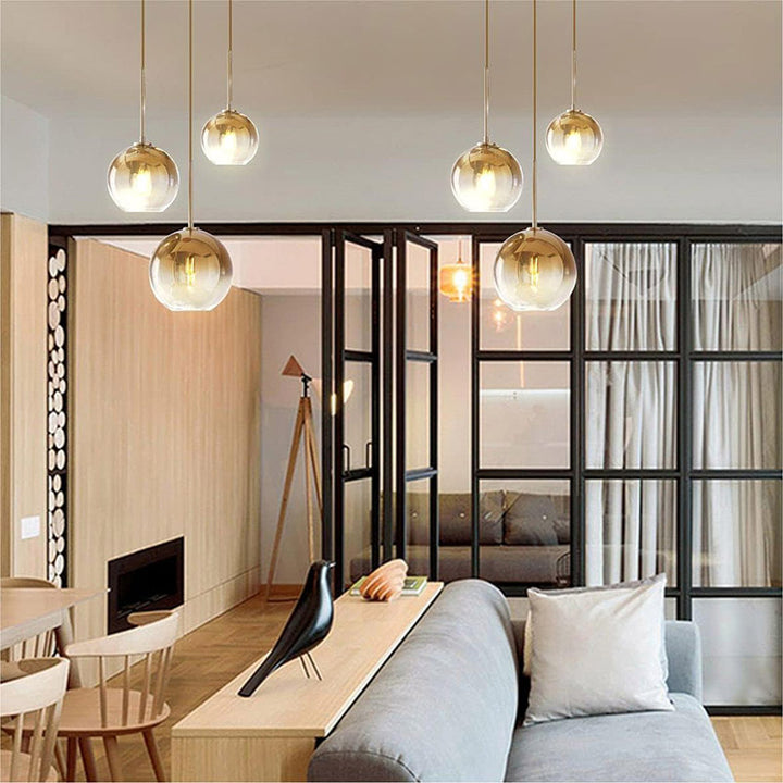 KCO Gold Gradient Pendant Light 3-Light Island Lighting(L7120)