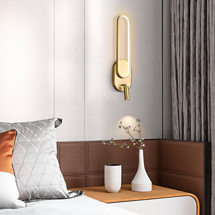 KCO Modern Brass Gold Long Indoor LED Wall Sconce Spotlight (W8072)