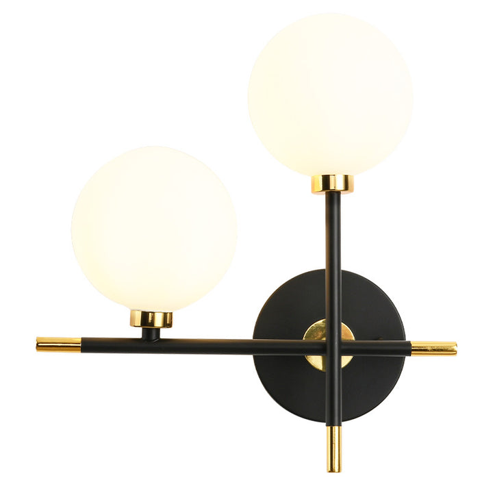 KCO Vintage Black Gold Magic Bean Globe Wall Sconces (W8066)