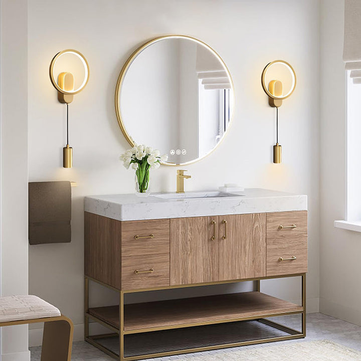 KCO Modern Dimmable Circle Metal Gold Wall Light (W8071)