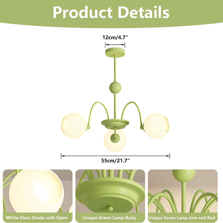 KCO Vintage Green Multiple Lights Pendant Lighting  (L7157)