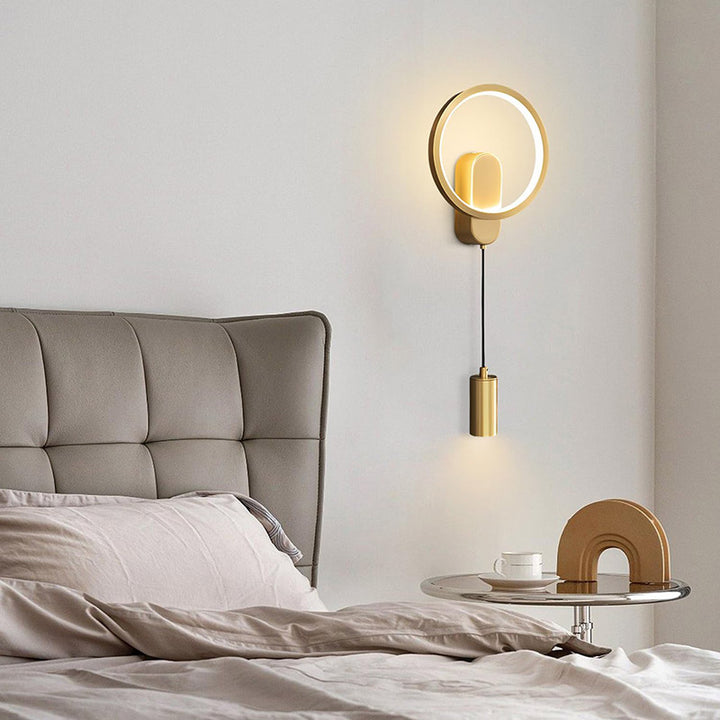 KCO Modern Dimmable Circle Metal Gold Wall Light (W8071)