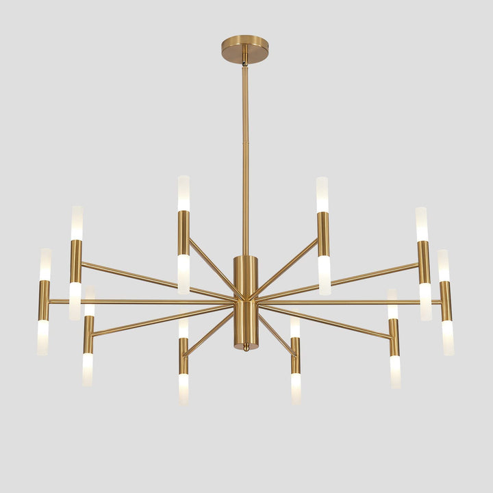 Modern LED Sputnik Chandelier 20-Light Black Luxury Round Pendant Lighting