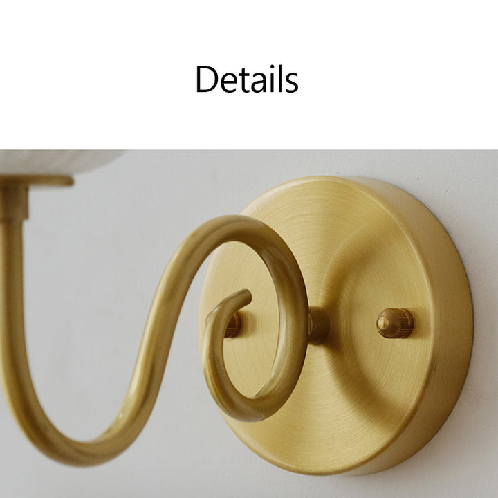 KCO Lighting White and Gold Candle Shape Wall Lamp (W8057)