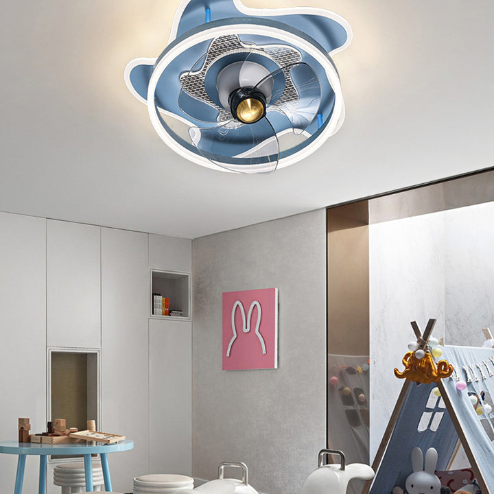 KCO Ceiling Fan Light Flush Mount Ceiling Lamp for Kids Room(C9028) 