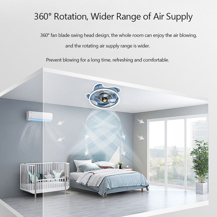 KCO Ceiling Fan Light Flush Mount Ceiling Lamp for Kids Room(C9028) 