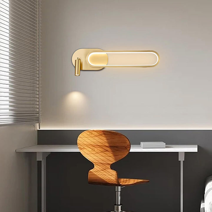 KCO Modern Brass Gold Long Indoor LED Wall Sconce Spotlight (W8072)