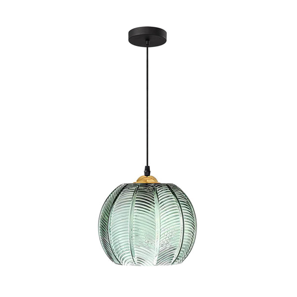 KCO Modern Nordic Ribbed Green Glass Pendant Light(L7138)