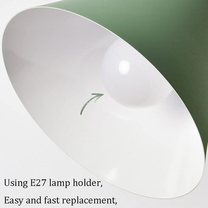 KCO Green Wooden Cone Pendant Light (L7072-Green)