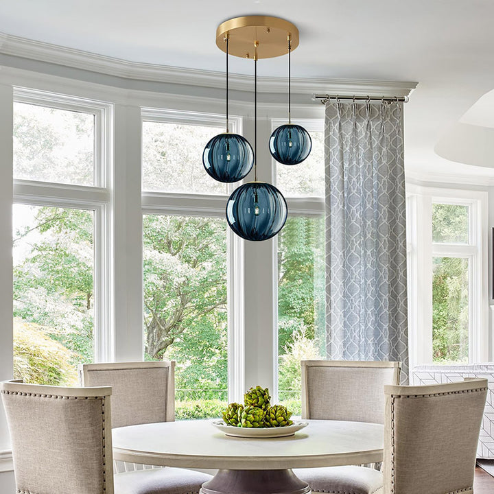 KCO Modern Large Blue and Grey Pendant Lights with 3 Sizes (L7165)