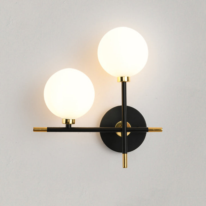 KCO Vintage Black Gold Magic Bean Globe Wall Sconces (W8066)