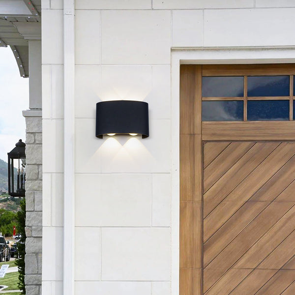 KCO Modern LED IP65 Waterproof Exterior Wall Lamp with Backing Plate(W8059)