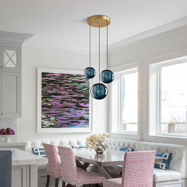 KCO Modern Large Blue and Grey Pendant Lights with 3 Sizes (L7165)