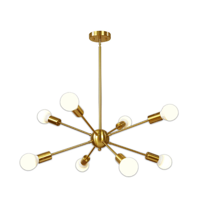 KCO Sputnik Chandelier 8 Light Brushed Brass Pendant Lighting