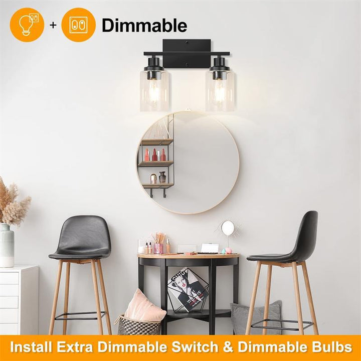 KCO 2-Lights Wall Sconces Bathroom Vanity Light for Mirror(W8054)